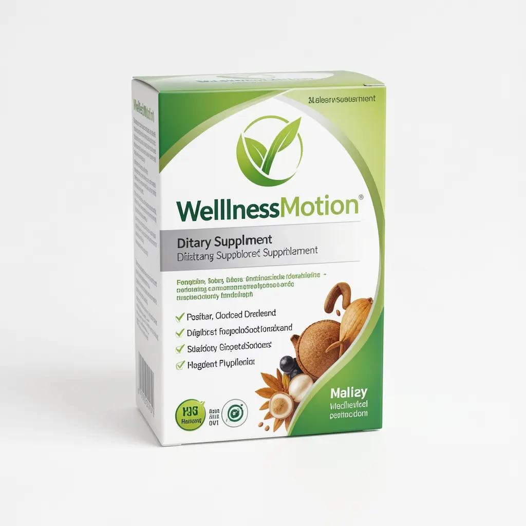 WellnessMotion dietary supplement package displayed on a clean background